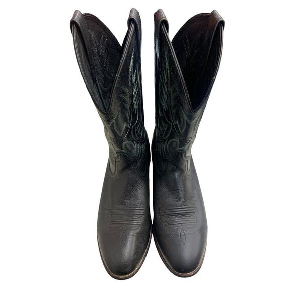 ARIAT Heritage Stockman Cowboy boots Round Toe SZ 12 D Black Boot Green - Picture 2 of 12
